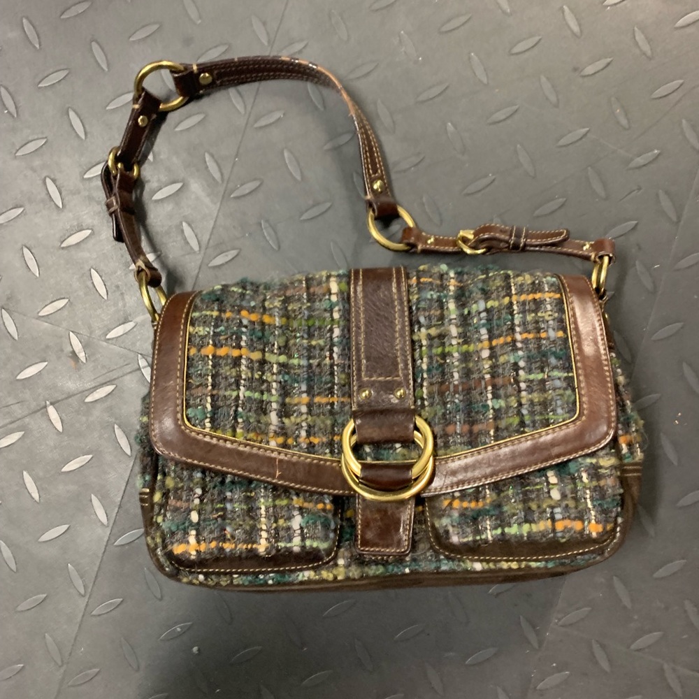 Vintage Coach Tweed Purse